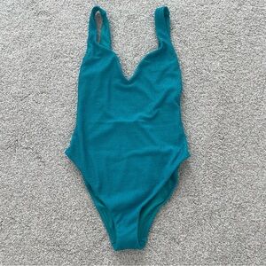 Show Me Your Mumu Laguna One Piece Teal Scrunch Medium